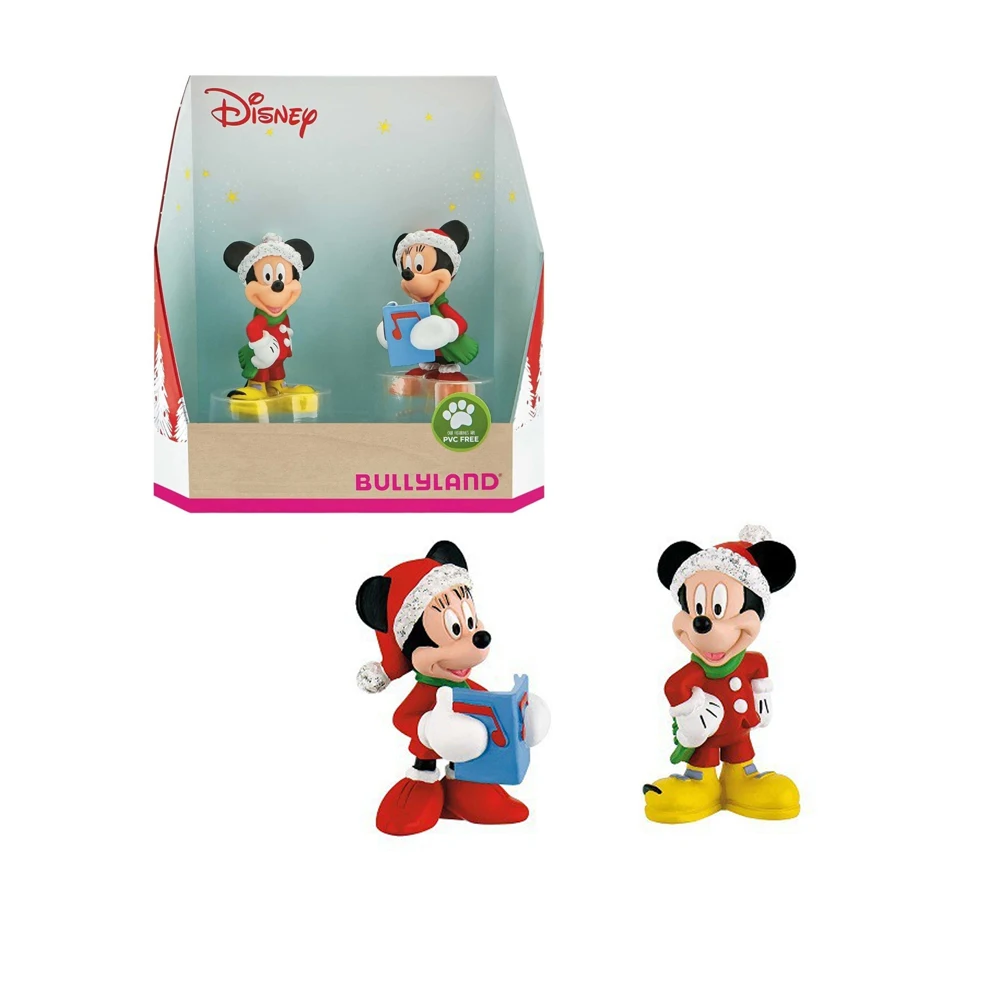 Disney-Mickey Mouse con Minnie Mouse navidad (Bullyland)