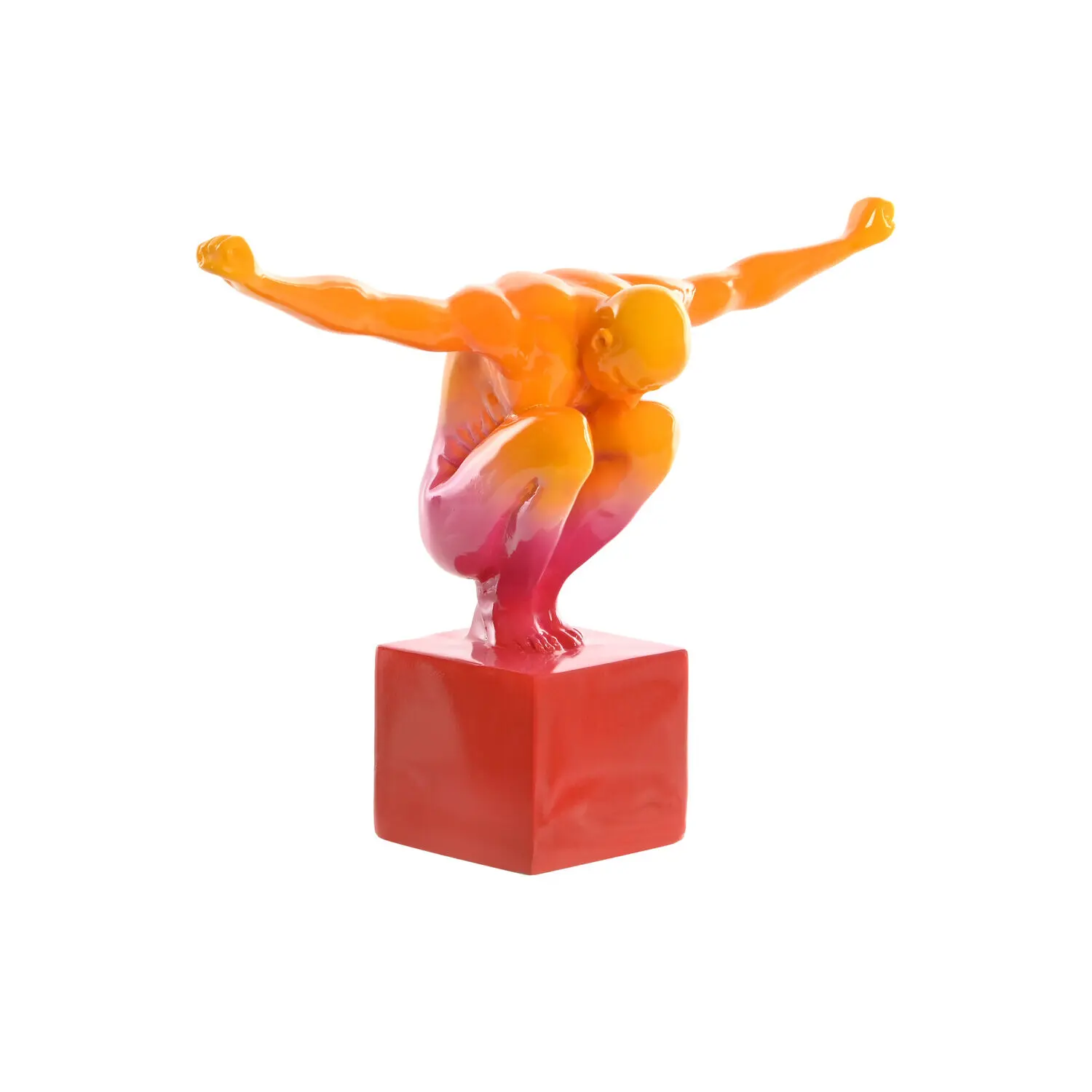 Figura resina 32x11x23 atleta multicolor , El mejor complemento para tu hogar.
