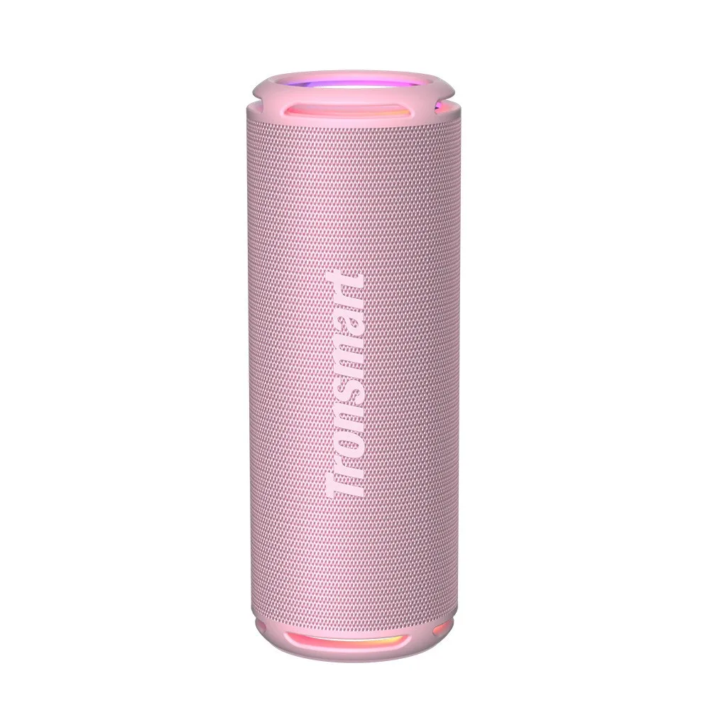 Tronsmart T7 Lite speaker Max 30W Bluetooth 5.3 powerful speaker with Color LED light, waterproof IPX7, 24H stereo sound, App Control, support TF, SD, party Rose