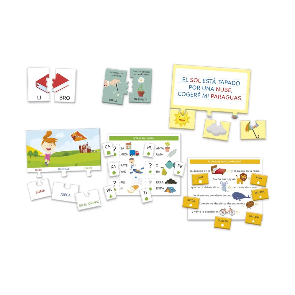 Learn to Read Game by Clementoni 37x28.4x5 cm, an educational Montessori toy for children aged 5 and up that promotes active learning and essential reading skills like letter recognition and phonetics.