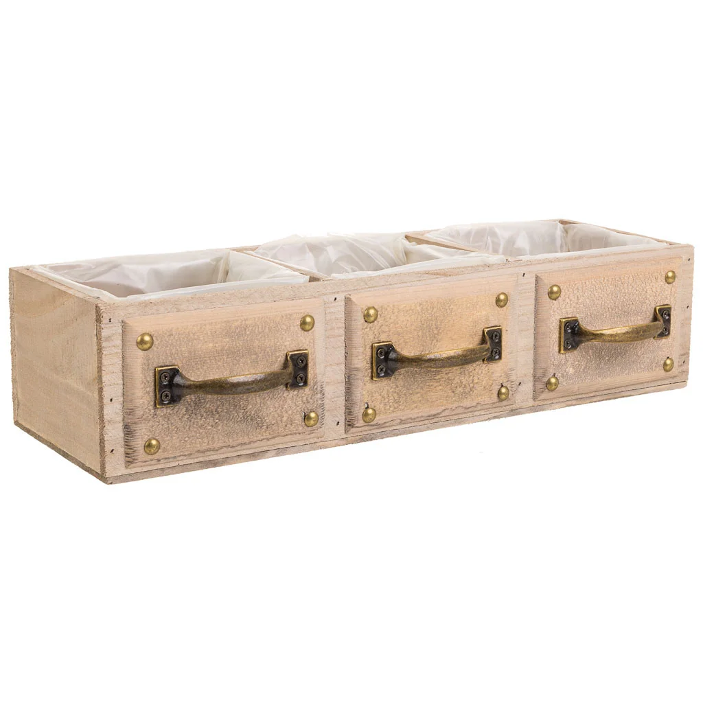 Wonderlust Deco - Cassetto in legno marrone 45x15x10,5 cm Marrone 45x15x10,5h cm