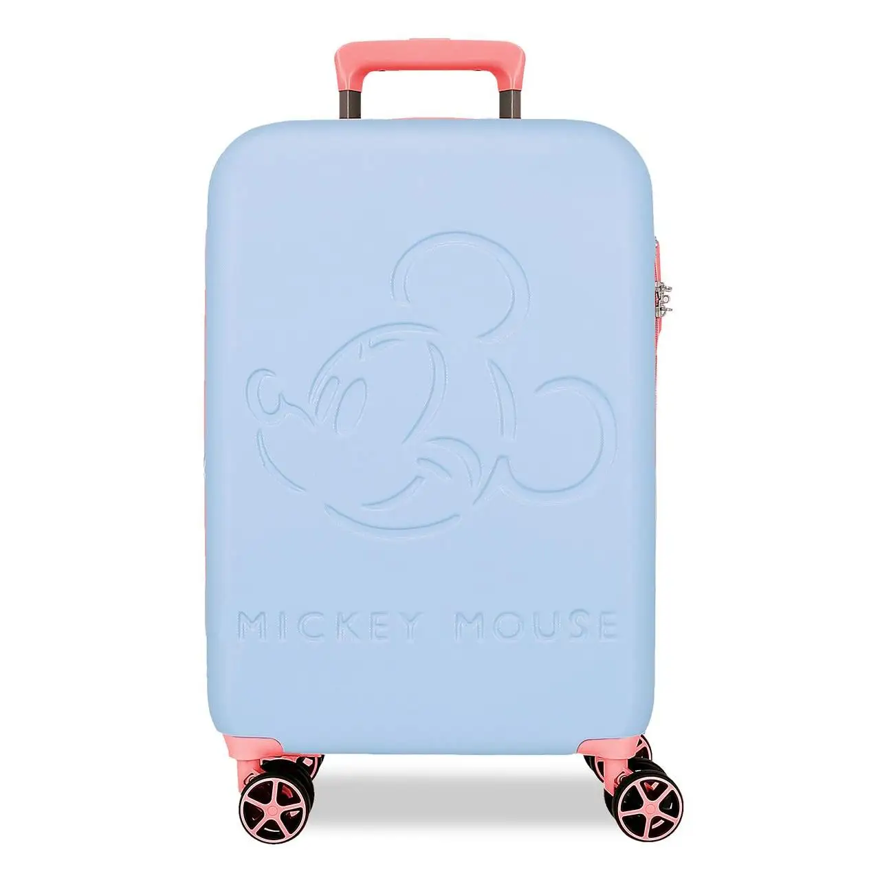 Maleta de Cabina Disney Mickey Crazy Trip 36x55x20 cm, 39,6L, ABS Resistente, 4 Ruedas Multidireccionales, Cierre de Combinación