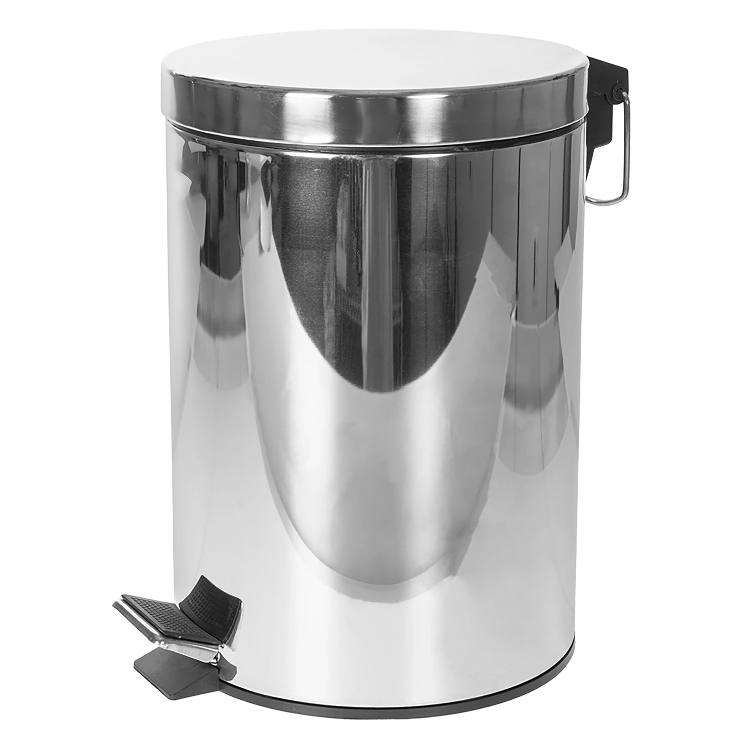 CM-Mülleimer mit Edelstahlpedal. Erhältlich zur Auswahl in 3 Größen: 9, 12 und 20 Liter. Abnehmbarer Recyclingbehälter Ideal für Badezimmer, Küche und Büro. Robuster Badezimmer-Mülleimer, vielseitig, leicht zu reinigen.