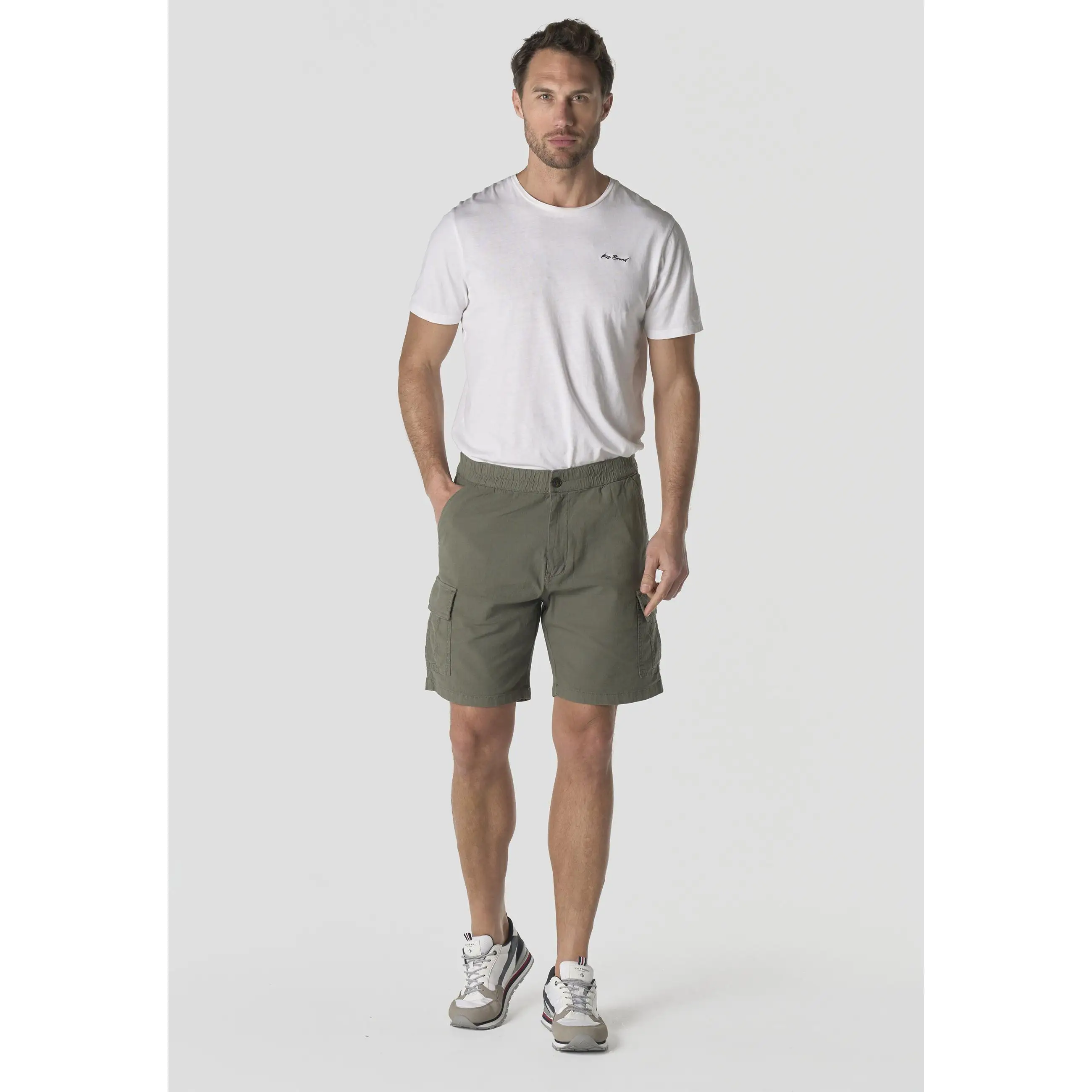 Koroshi Bermuda Hombre Cargo Algodón Relaxed Kaki – Koroshi 2611PS93