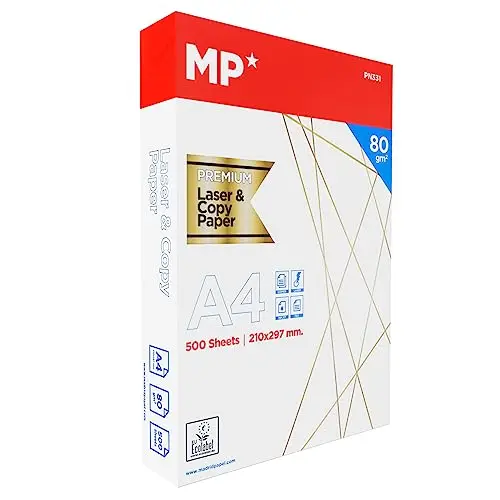 Marca Mainpaper - Folios DIN A4 80gr - Papel Blanco Premium para Impresora Multifunción - Uso de Oficina - Material Escolar - Paquete de Impresión Multiusos