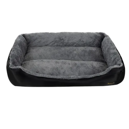Cama para Perros y Gatos de 60x40 cm Purlov – Colchón Suave y Acolchado, con Bordes Elevados para Mayor Comodidad y Seguridad, Base Antideslizante y Material Resistente, Ideal para Mascotas Pequeñas y