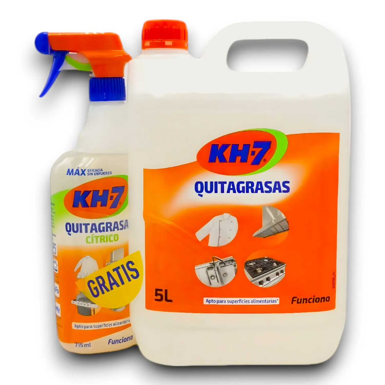 Combo Quitagrasas Profesional KH-7 - Desengrasante recomendado para Superficies Alimentarias.