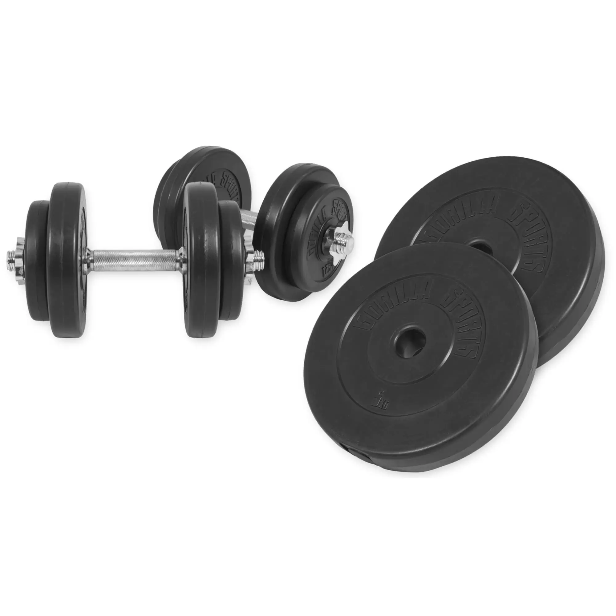Gorilla Sports Juego de mancuernas de vinilo 30 kg
