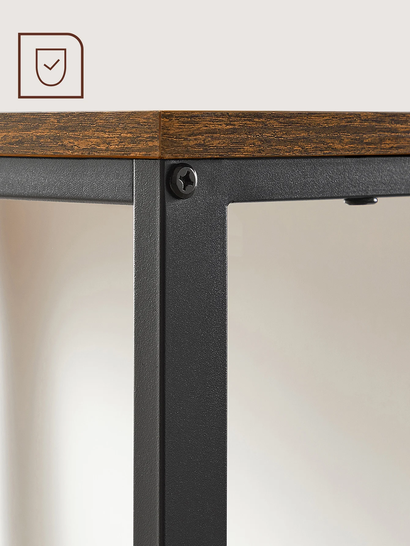 Vasagle desk, computer table, with 2 shelf levels on the left or right, for office, bedroom, steel structure, industrial, rustic brown and black/greige and black/ebony black/maple white/natural beige and pearl white