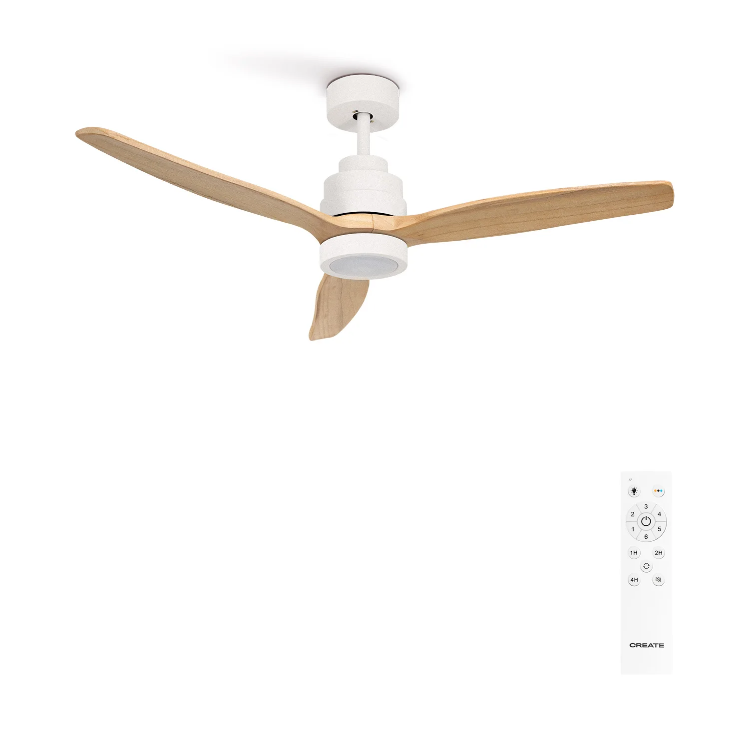 Create - ceiling fan 40w silent ø132 cm 100% wood - wind stylance special edition