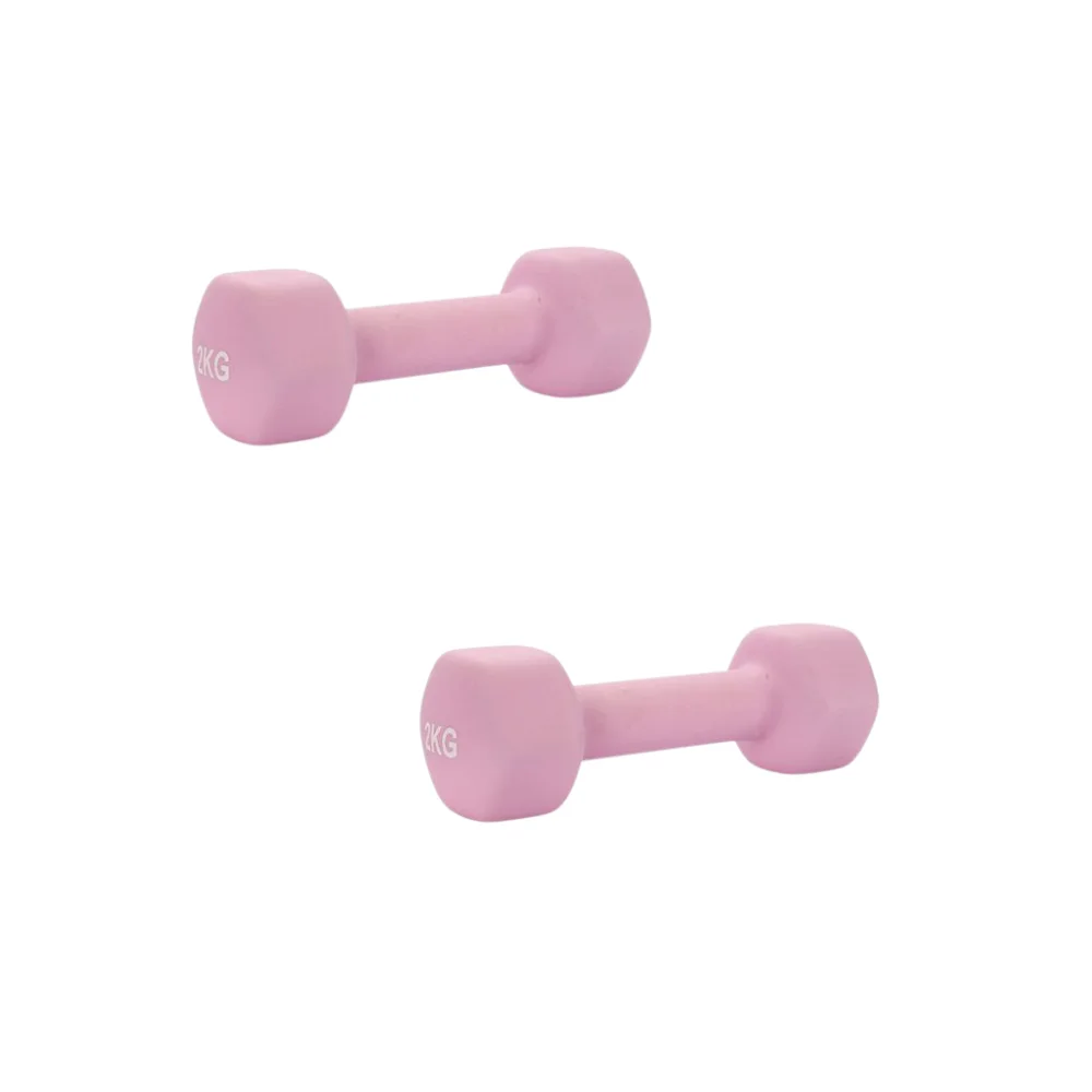 Set of 2 Weights Hex Sports Dumbbell for fitness with Different Weights and pastel Color