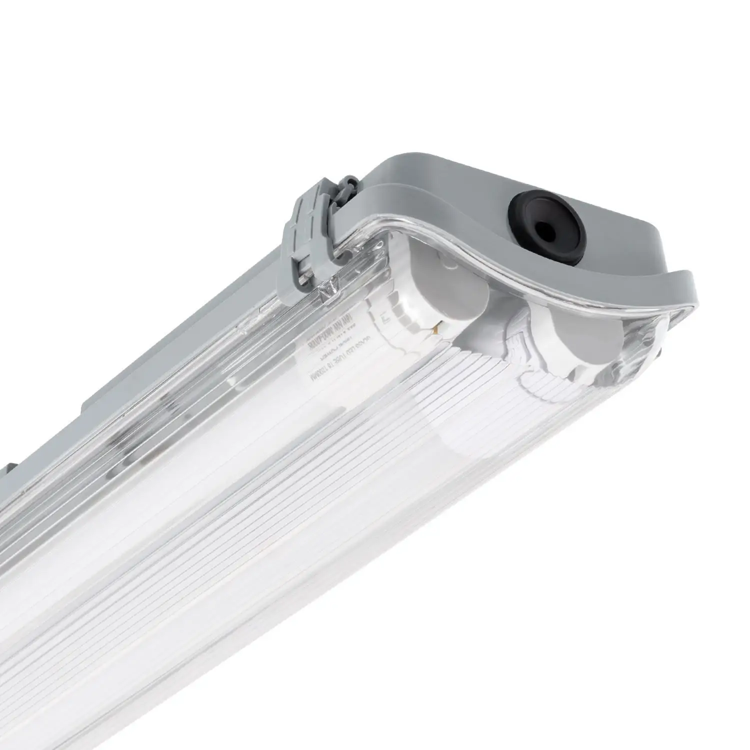 LEDKIA LIGHTING - Pantalla Estanca Slim 150 cm | IP65 | Para 2 Tubos T8 LED (NO incluidos) | Conexión Lateral | Clips de Acero Inoxidable, 1500 Mm, Policarbonato