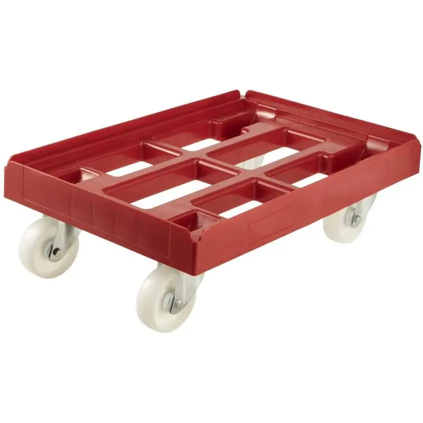 Plataforma con Ruedas para transporte de cajas o cestas, Carga máxima: 300 kg, 61 x 41 x 19 cm, Rolf, Rojo KEEEPER
