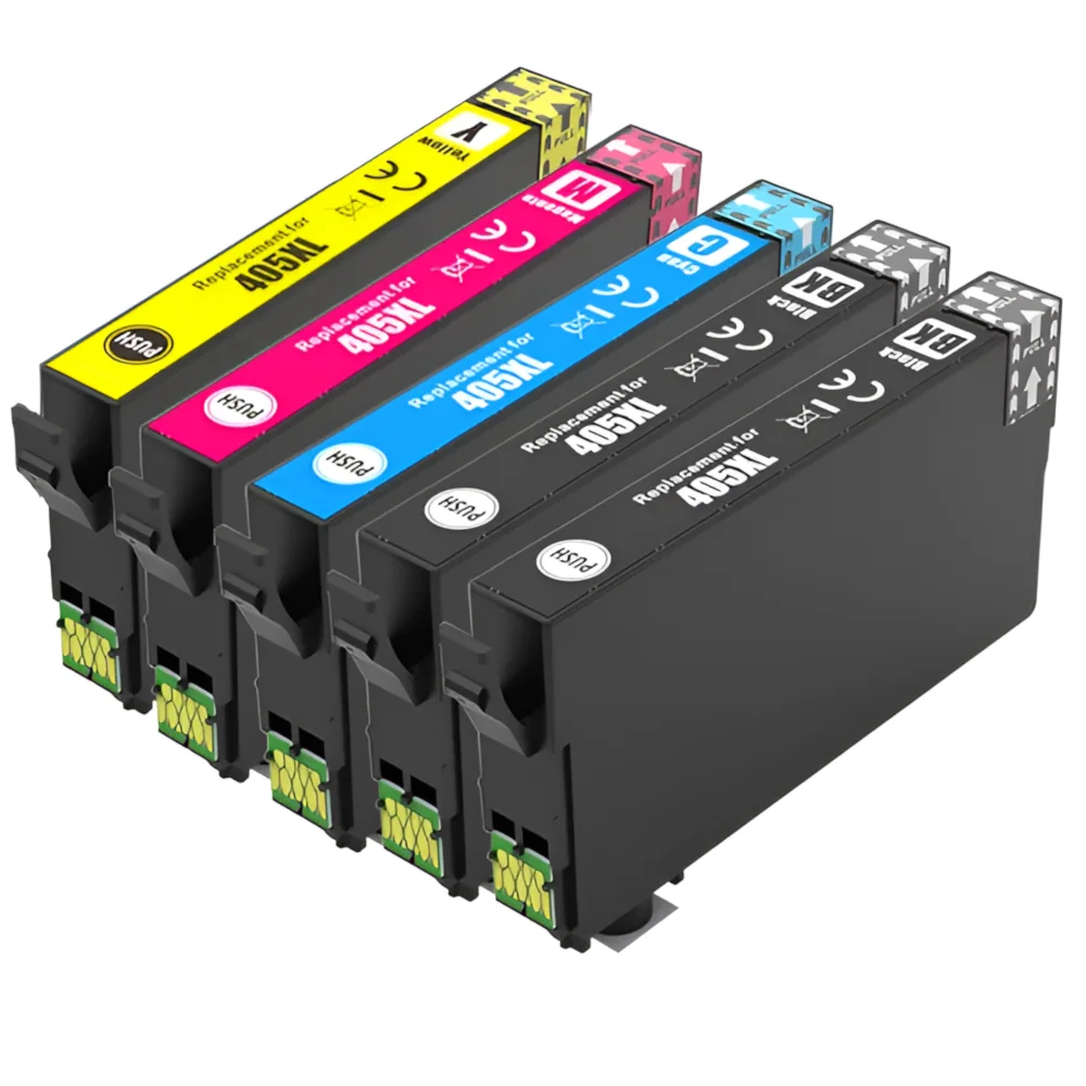 5 Cartuchos de tinta compatibles Epson 405XL 405 XL para Epson Workforce WF-7310 WF-7830 WF-7835 WF-7840 WorkForce Pro WF-4830 WF-3820 WF-3825 WF-4820 WF-4825 WF-4830