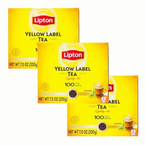 Lipton - Yellow Label Té Negro 100 saquitos - PACK 3 UDS - QUMIR