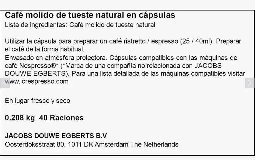 Onyx l'or coffee capsules 40 units maxi pack compatible with nespresso - made in spain