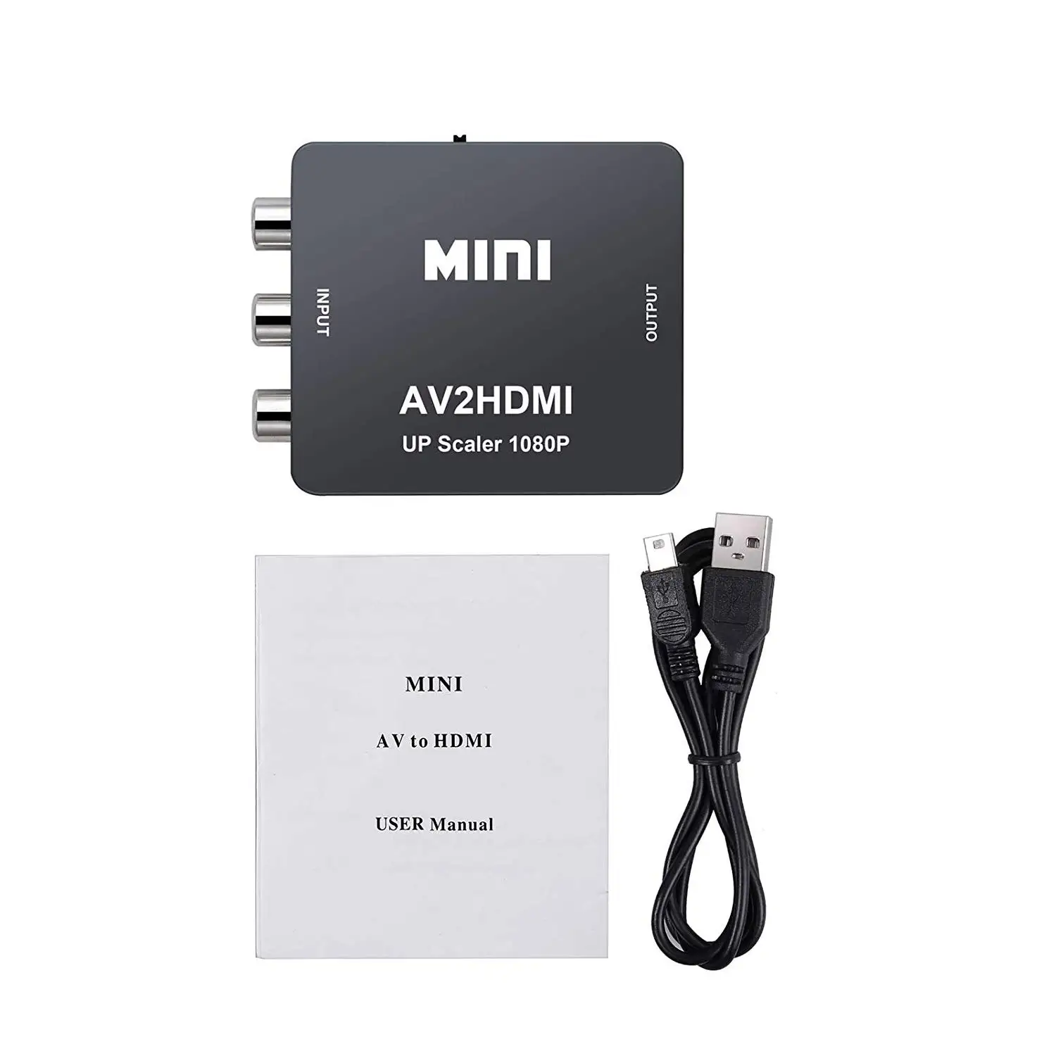 Conversor RCA a HDMI Lolek 1080p 720p NTSC/PAL