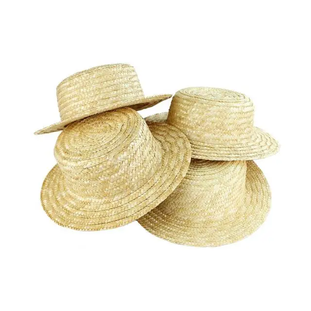 Canotier Infantil de Paja Trenzada Natural - 5 Tallas
