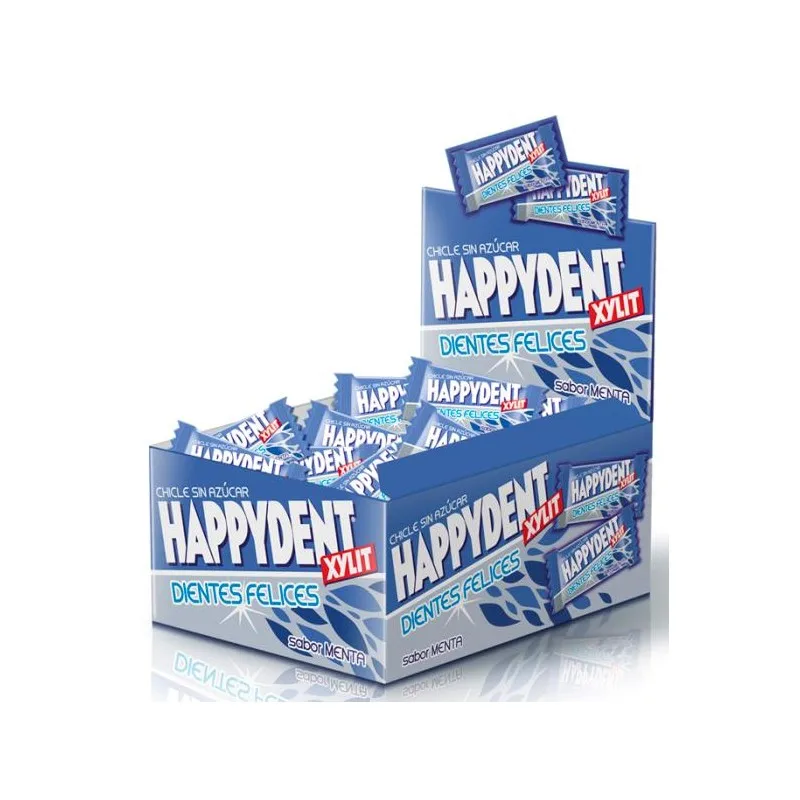 Happydent Sin Azúcar - Caja de 200 Chicles con 5 Sabores Variados