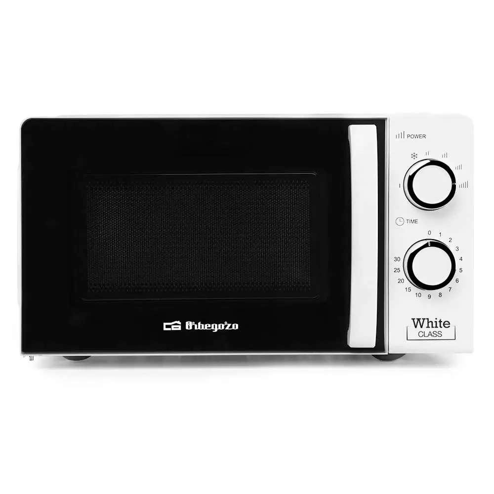 Orbegozo MI 2115 - Microwave Oven with 20 Liters Capacity, 700 W Power, 6 Power Levels, Timer up to 30 Minutes, Compact Design, Easy Clean Interior, Defrost Function, Ideal for Quick Cooking and Efficient Use in Any Kitchen.