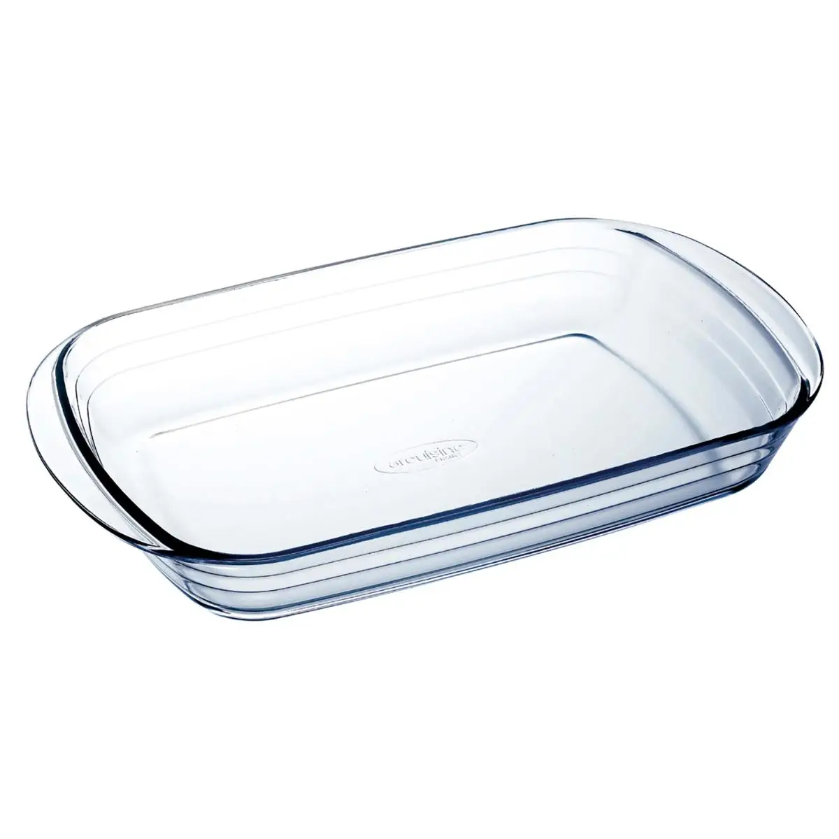 Ocuisine Fuente Rectangular Vidrio 39x24cm 3L - Resistente a Rayaduras - Apto Microondas Horno Congelador - Garantía 10 Años