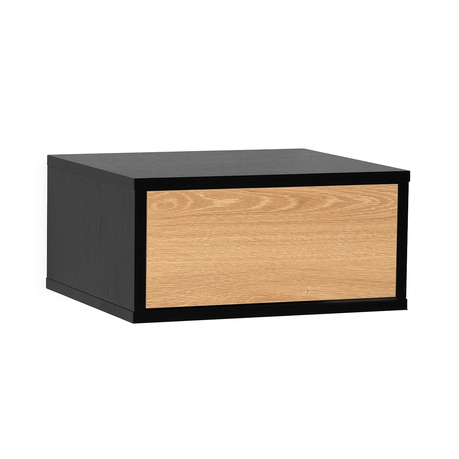 Vs Venta-Stock Negro Mesita De Noche Flotante Apolo 1 Cajón Color