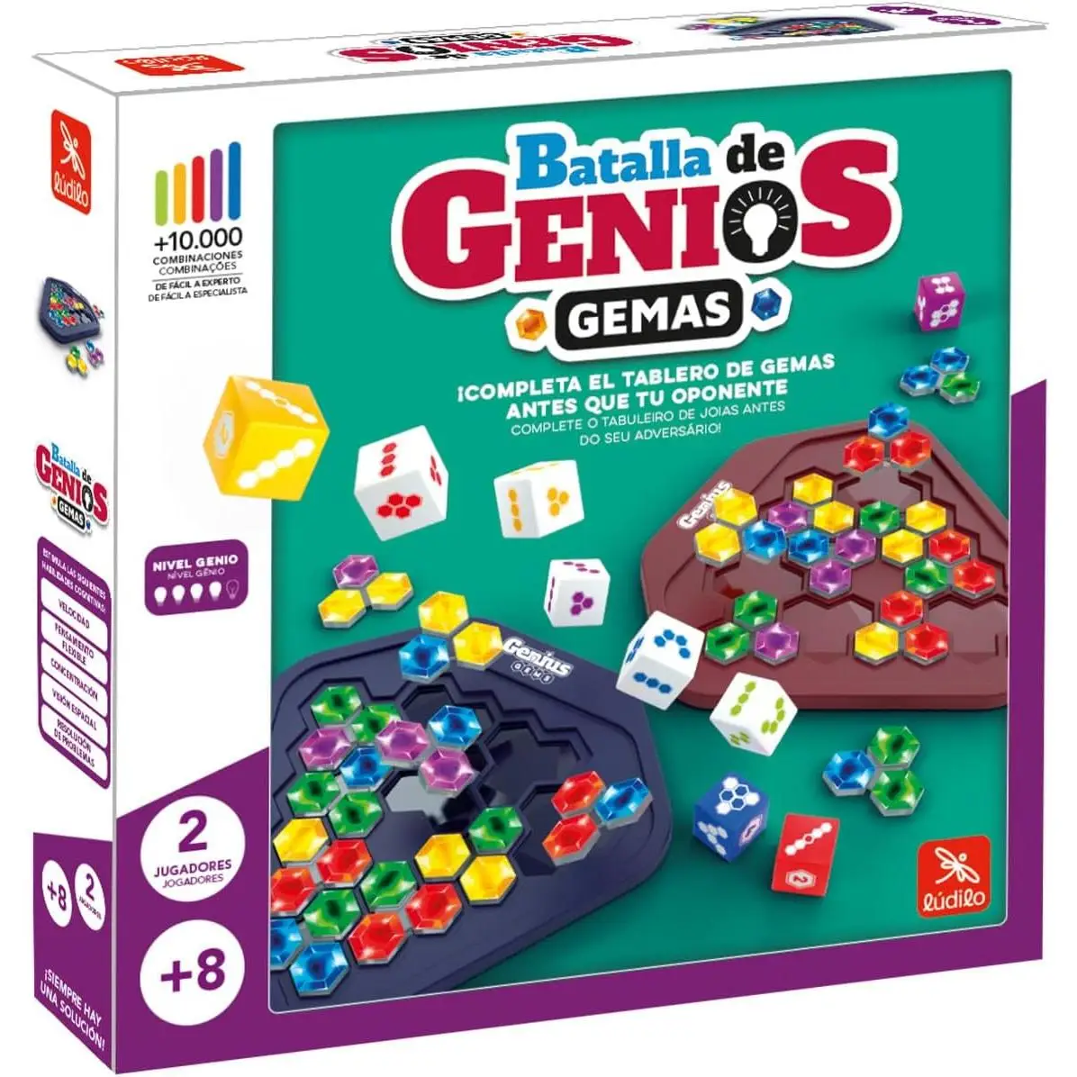 Batalla De Genios Gemas | Juegos De Mesa | Juegos Educativos | Rompecabezas Niño
