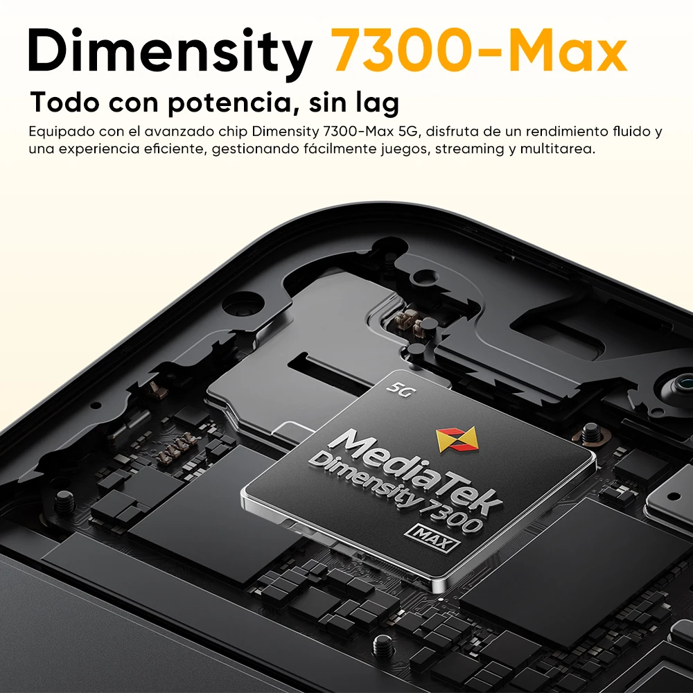 Realme 16 Pro Smartphone 5G 8GB+256 | 8GB+512GB，Dimensity 7300 Max,Pantalla AMOLED 144Hz,Batería 7000mAh Cámara 200MP,192g ultra ligero 8