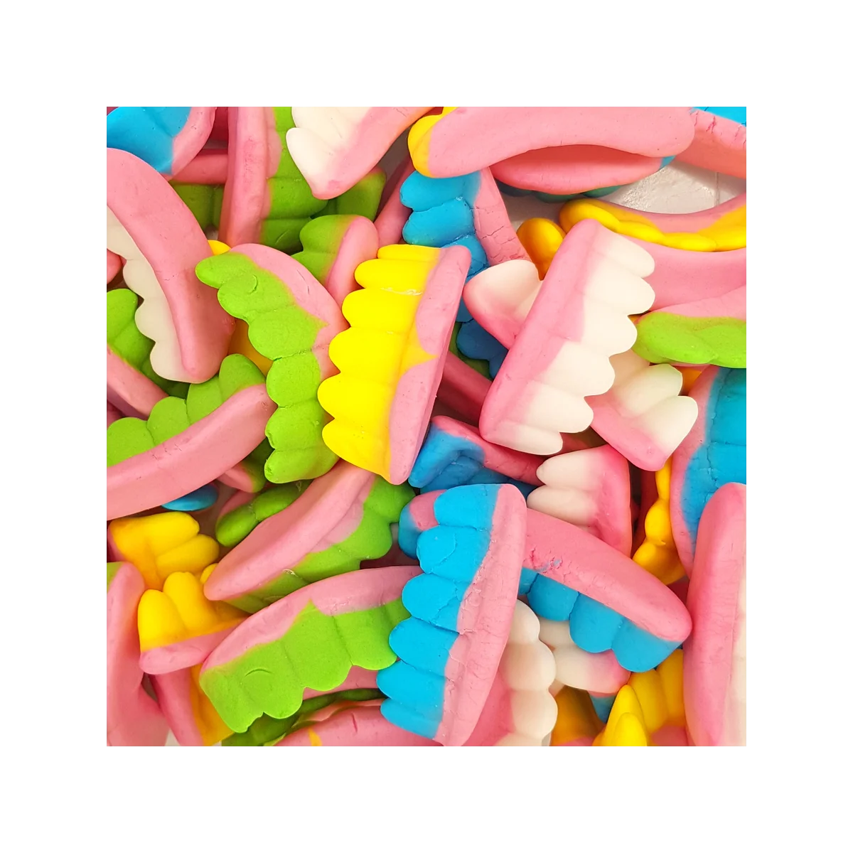Dentaduras Foam FINI 1 Kg Dentaduras FOAM de Fini, terrorificamente deliciosas.