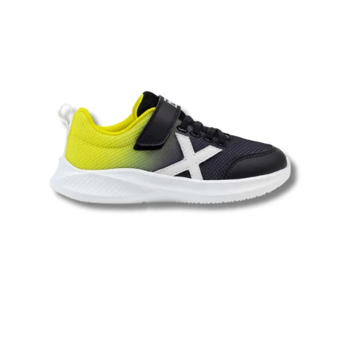 Zapatillas Casual Niño Munich Mini Leta 03 Negro y Amarillo Ligeras-8935003