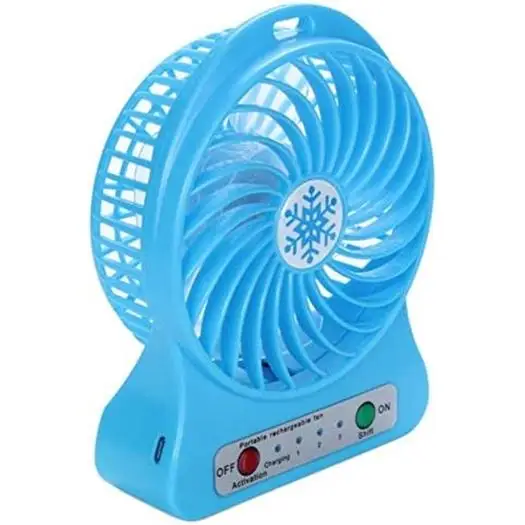 FGNS Usb rechargeable Portable Mini table/hand fan three speed Portable fan with rechargeable LED light Mini desktop fan 18650 USB battery cooling fans