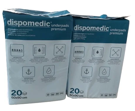 Disposable 60x90 pad, 40 units, mattress cover, suapel, hygienic pad, absorbent and recyclable waterproof insert. Cv medical