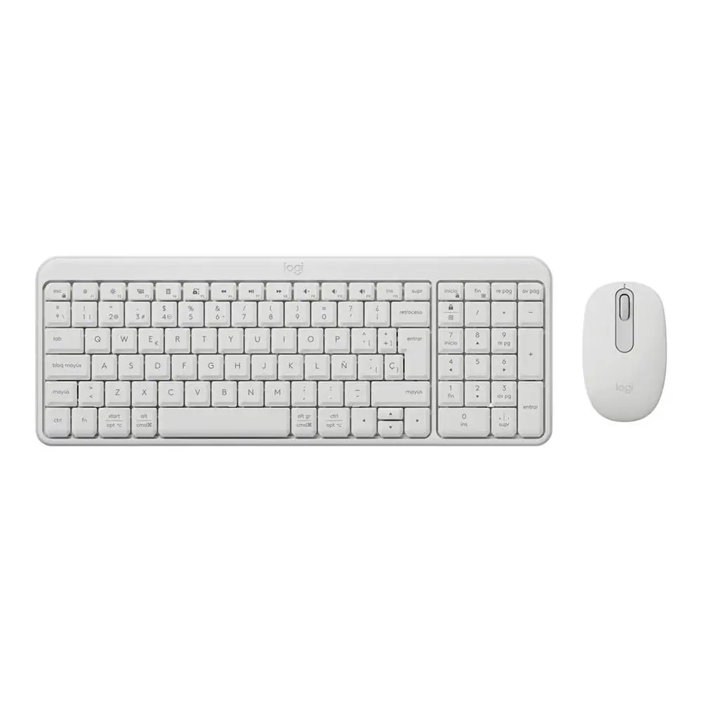 Logitech MK250 Combo de ratón y teclado inalámbricos Bluetooth: conectividad rápida y sencilla, teclado inalámbrico compacto, ratón ambidiestro, diseño duradero, Windows/macOS - QWERTY