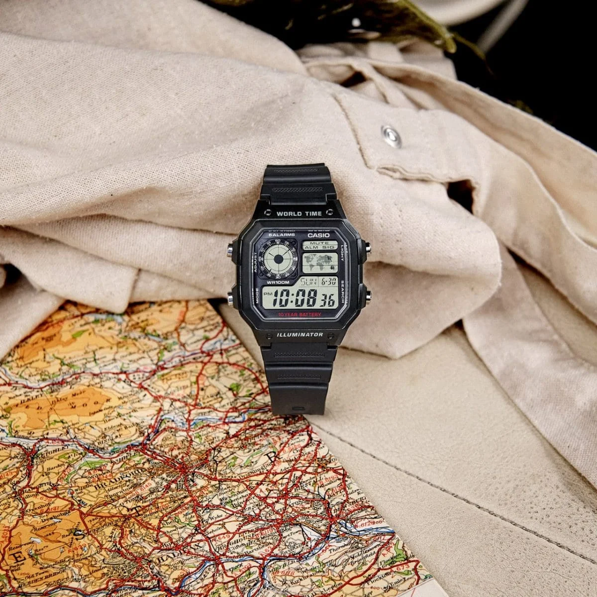 Casio AE-1200WH-1AV: This Casio watch is the ideal companion for your adventures outdoors and beyond