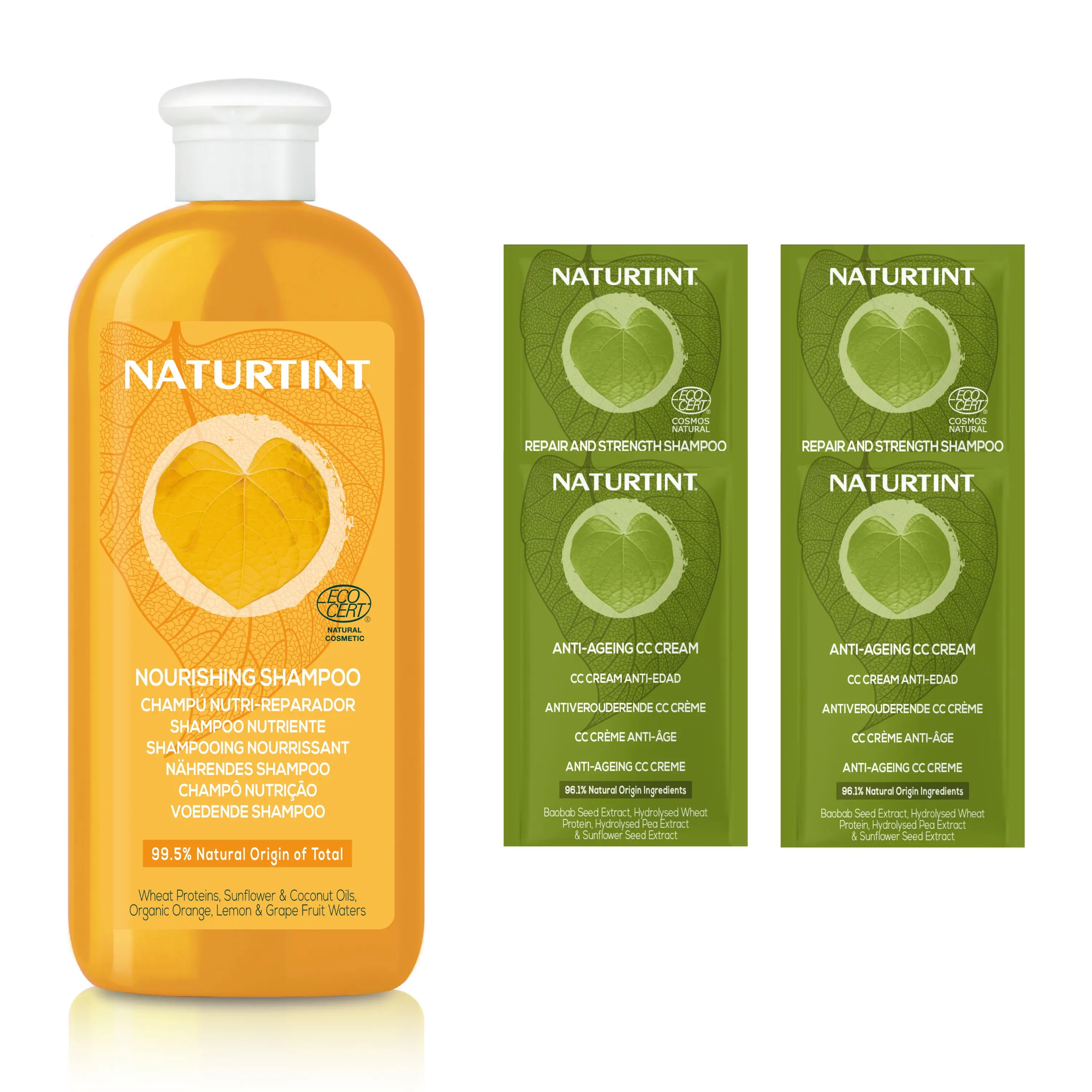 Naturtint Champú Nutri-Reparador | sin parabenos, siliconas ni sulfatos. Limpia y Nutre en Profundidad, Reduce la Rotura y Repara Puntas Abiertas, para Cabellos Seco y Maltratado, 99% Ingredientes