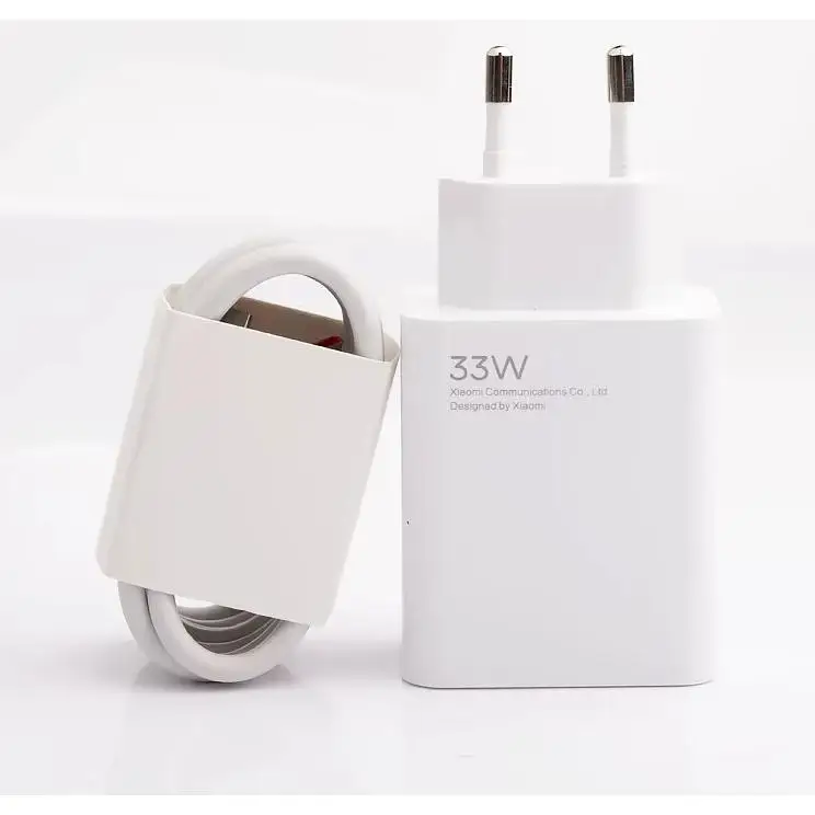 Xiaomi-cargador rápido Original de 33w, adaptador de la UE para Redmi Note 13, 12, 11, 10, 11s, Poco X5, M5S, F4, M4, X3, Cable Usb tipo C