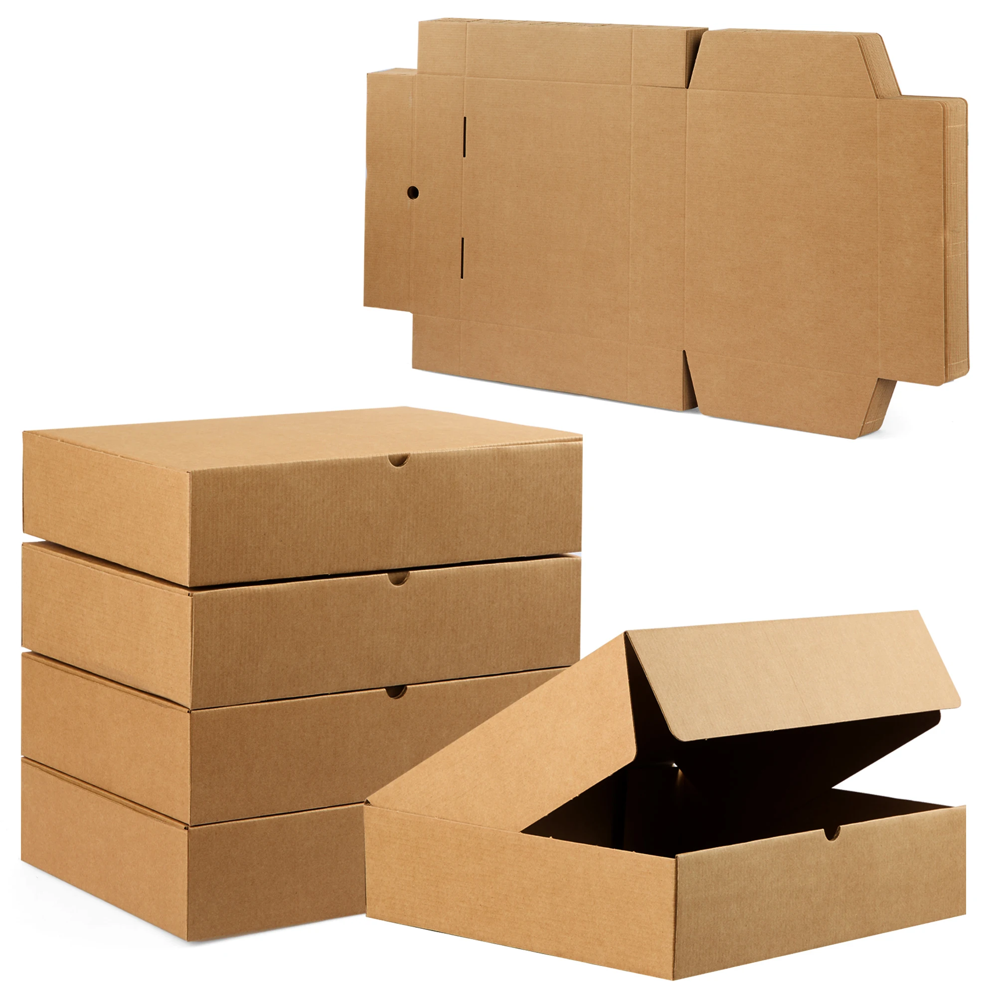 Pack 25 cardboard boxes automatic shipping, gift package, Kraft, Packaging 35x26x8cm - Pack To Go