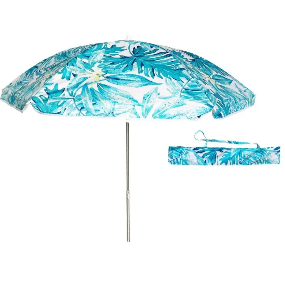 Sombrilla playa de Aluminio diámetro 140-160cm con Protección Solar UV50+