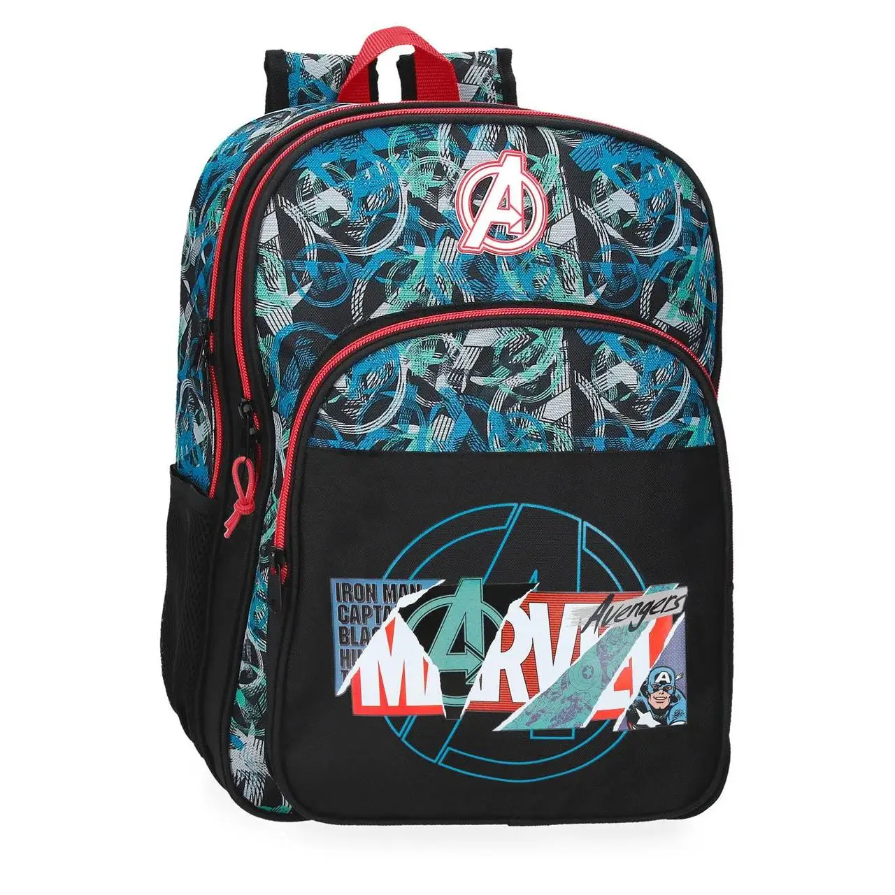Marvel Mochila Escolar Poliéster Shield Negro