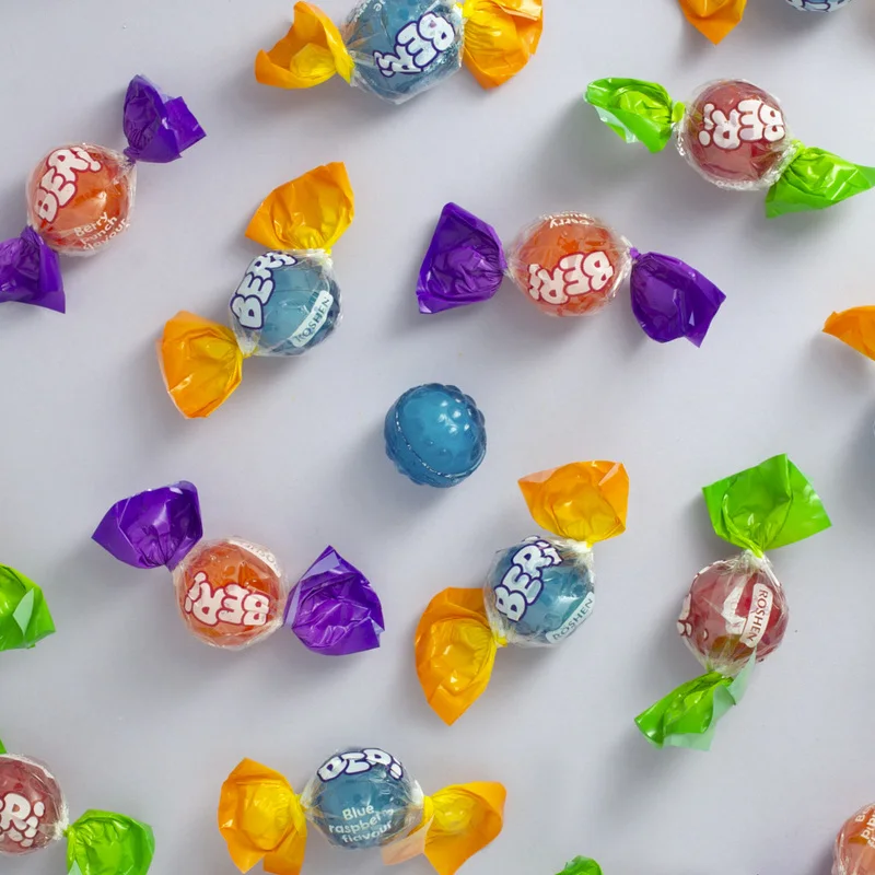 Roshen berai hard fruit candies assorted with liquid - 1 kg - delicious sweets from the roshen brand