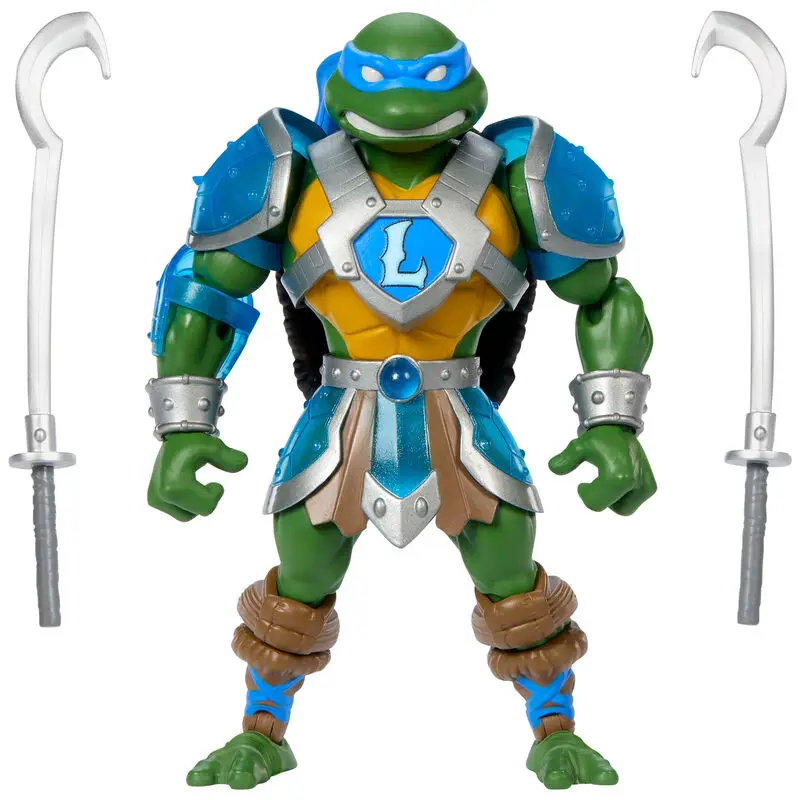 Masters of the Universe Origins Turtles of Grayskull Leonardo Figura de acción articulada de la Guerra de los Reptiles, juguete del héroe Leo de la Unión de los Mundos de las Tortugas Ninja, JBN03