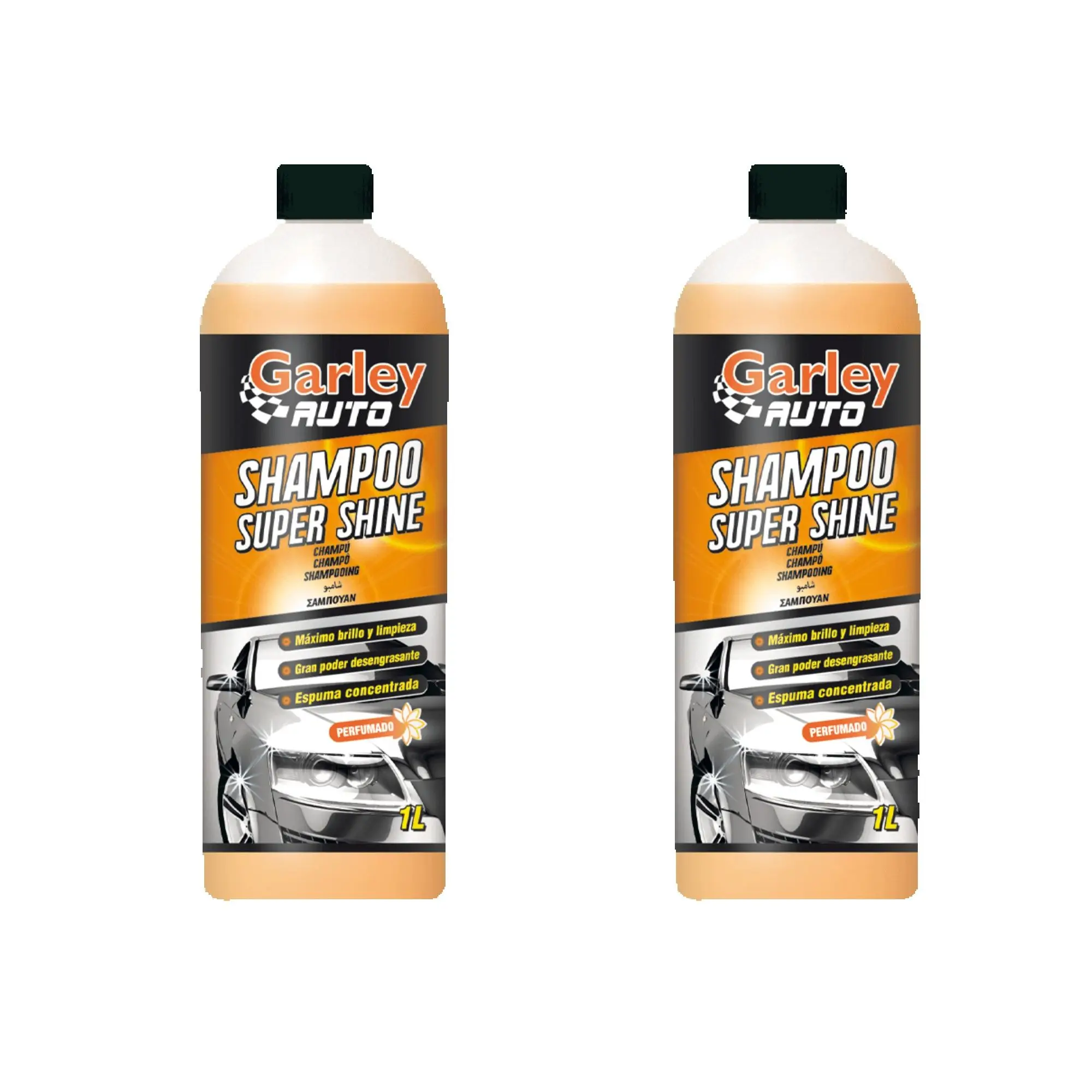 Garley Auto Champú Super Shine 1L 🚗 | Espuma Activa, Limpieza Profunda y Brillo Extra | Cuida la Pintura y Realza el Color | Lavado Fácil y Seguro