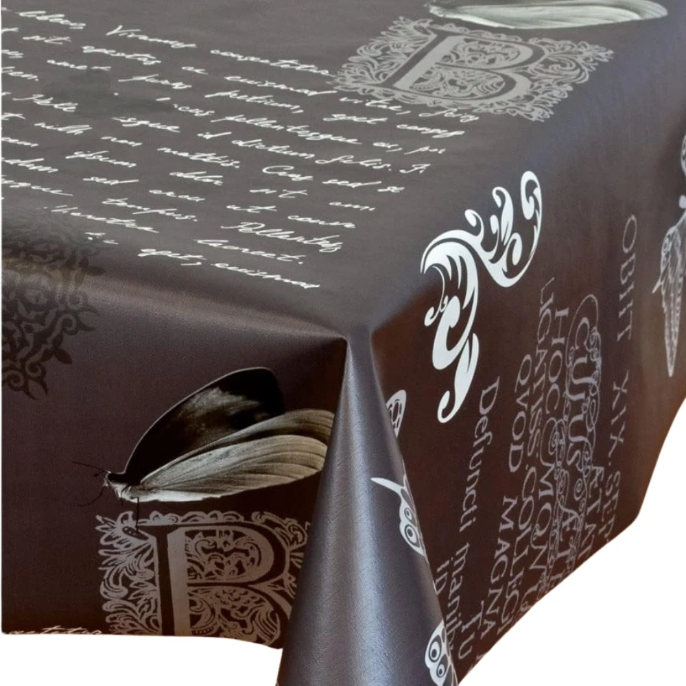 Waterproof tablecloth with butterfly design by Hulehule Tex, made of durable PVC, stain-resistant and easy to clean; available in rectangular, square, or round shapes, perfect for home decoration. #2