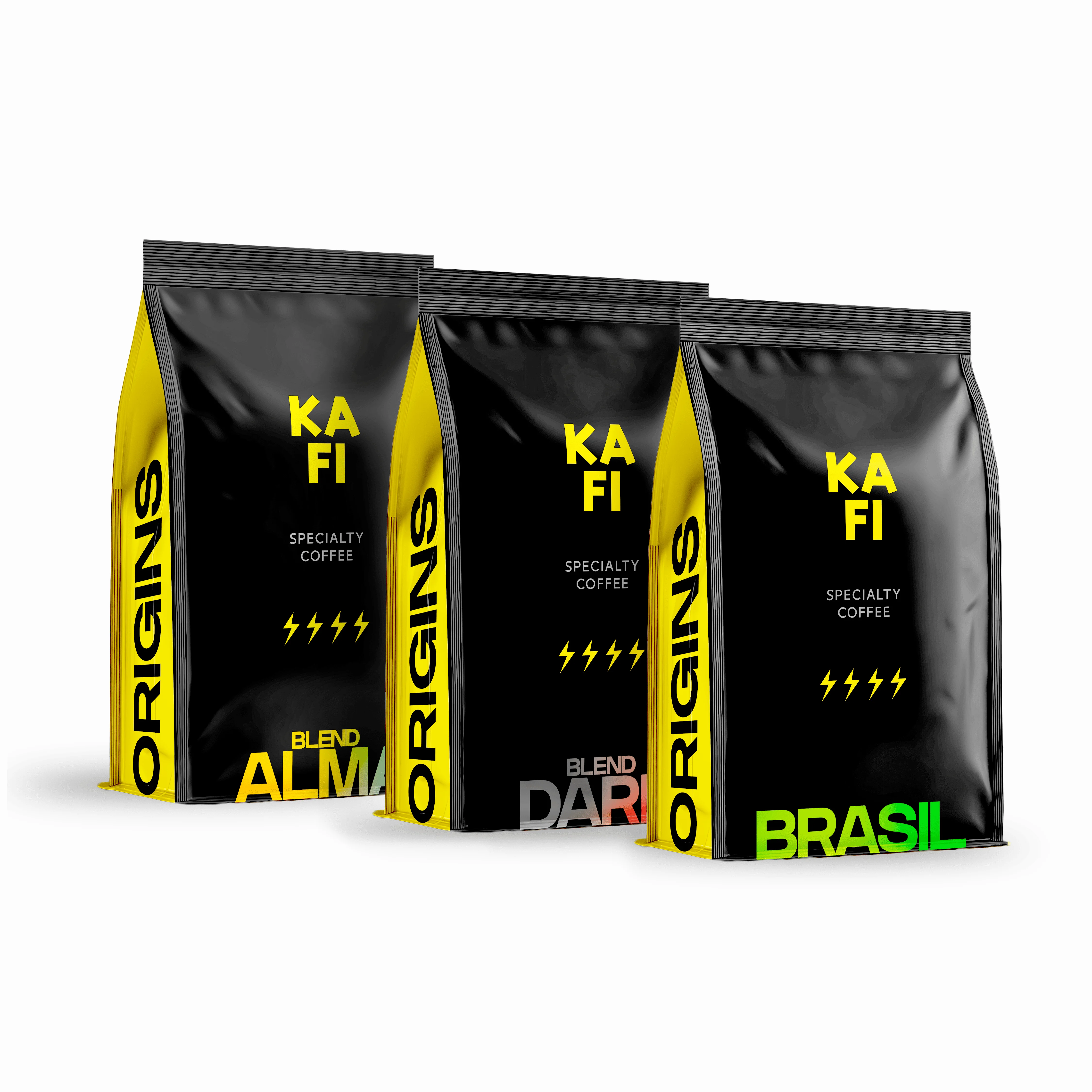 Kafi, Pack  café en grano, Brasil, Dark, Alma- Café de especialidad - Tostado natural semanalmente
