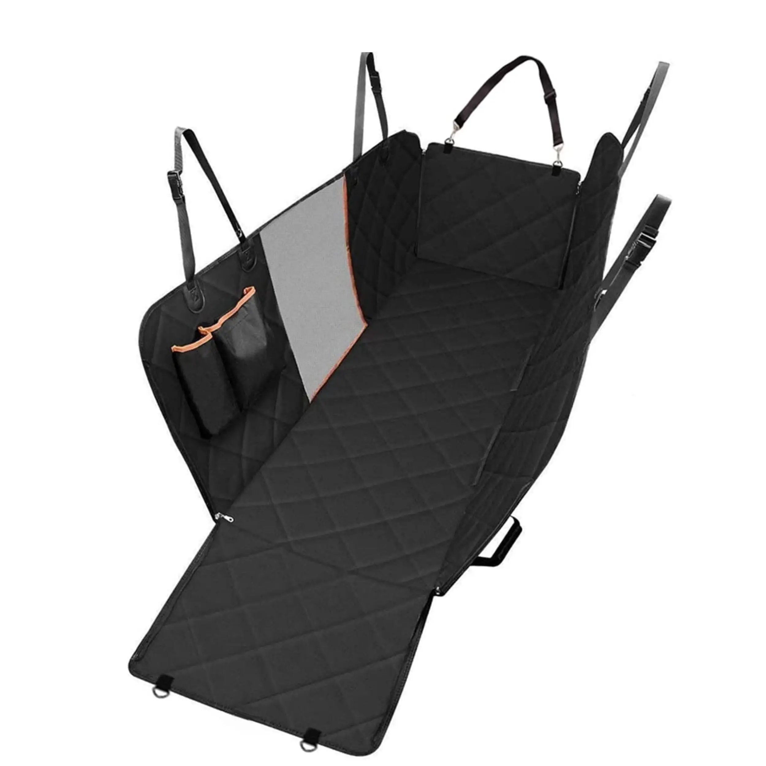 COTTECOTA-Cubre Asientos de Coche para Perros 133x140cm Funda para Mascotas, Estilo Hamaca– Resistente al Agua Funda Perros Coche, Funda de Asiento para Perros Impermeable y Resistente, Protector