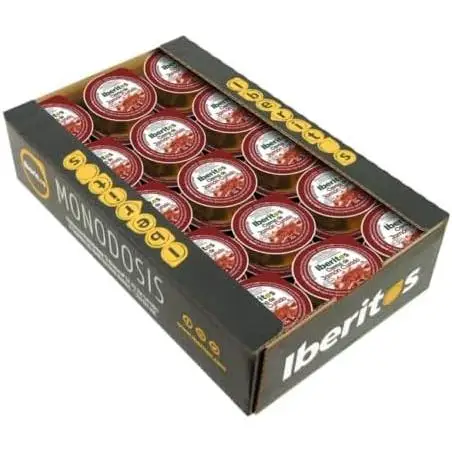IBERITOS Crema de Jamón curado en monodosis de 23grs - Pack 45 uds