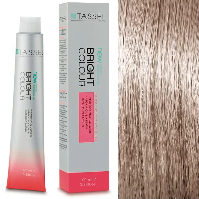 Tinte con Aceite de Argán y Queratina 100 ml: 9.21N Rubio Muy Claro Beige Ceniza - Tassel