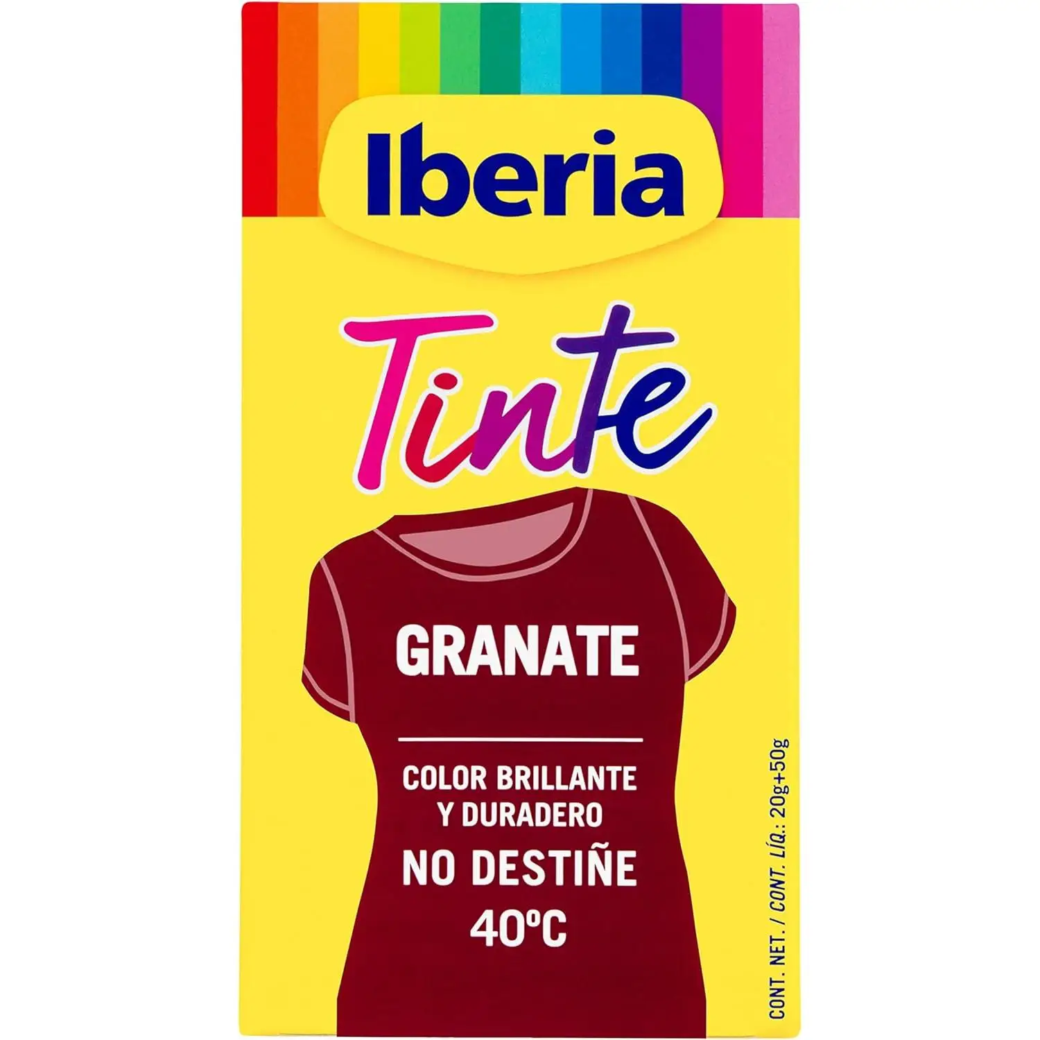 Tinte Iberia Granate para Ropa 40°C - Protege las Telas