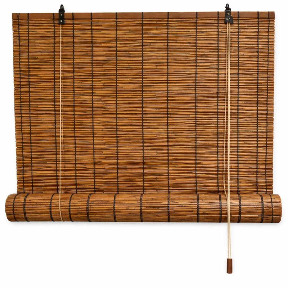 Persiana Enrollable de Bambú Natural para Puertas y Ventanas Decorativa Marrón. Estor Ajustable de Ocultación para Exterior e Interior Protector de Fácil Instalación.