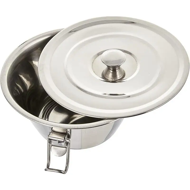 Plaza Tres Aguas - Flanero con Tapa Cierre y Pinza Molde Flan Acero Inoxidable Herramienta Hermético de Forma Cónica Liso Válido Horno Ideal para Postres Repostería Fácil Limpieza Antiadherente Apto Lavavajillas Desmontable 16/18/20CM